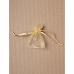 Organza Gift Bag - Size approx: 7 x 5cm Light Gold...