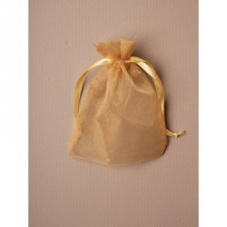 Organza Gift Bag - Size approx: 15 x 11cm Light Gold...