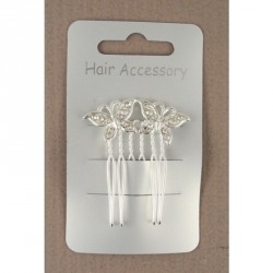 Hair Comb - 2cm Slv comb with delicate filigree silv...