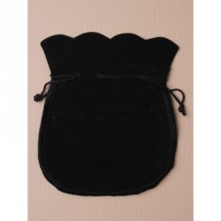 Drawstring Bag - Overall size : 12x10cm Black Velvet...