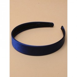 Headband - 25cm wide flat navy satin aliceband