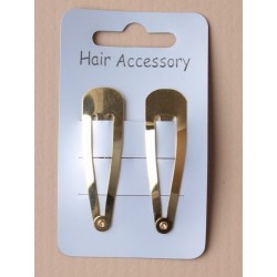 Click Clack Sleepies Hair Clips - card of 2 gilt 5cm...