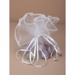 Organza Gift Bag - Diameter 33cm Large white circular...