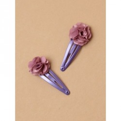 Sleepies Hair Clips - Card of 2 fabric rose motif 4cm...