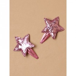 Sleepies Hair Clips - Card of 2 glitter star motif...