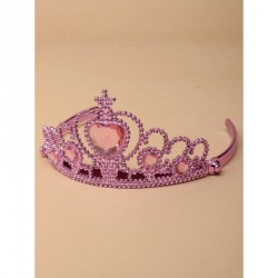 Tiara - Metallic pink plastic tiara with centre heart...