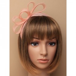 Fascinator Headband -  Sorbet Pink twisted loop sinamay...