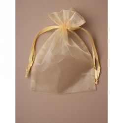 Organza Gift Bag - Size approx: 22 x 15cm Light Gold...