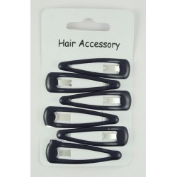 Click Clack Sleepies Hair Clips - card of 6 navy 5cm...