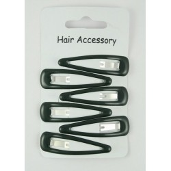 Click Clack Sleepies hair clips - card of 6 bottle green...