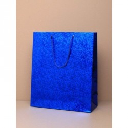 Gift Bag - Size : H215xW18xD75cm Blue holographic foil...