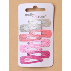 Sleepies Hair Clips - Card of 8 assorted pink and glitter...