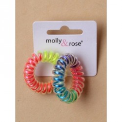 Telecord Hair Elastics - Card of 2 small size rainbow...