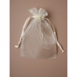 Organza Gift Bag - Size approx: 22 x 15cm Ivory organza...