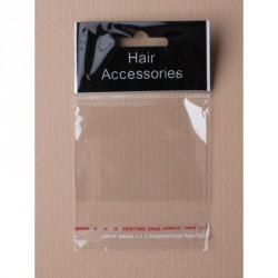 Self Seal PP bags with black Hair Accessories header and...