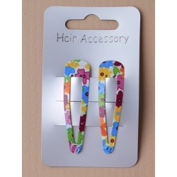 Click Clack Sleepies Hair Clips - card of 2 floral print...