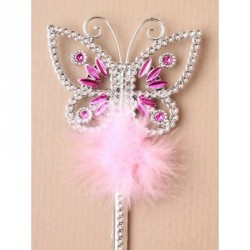 Tiara - Wand and Tiara Set Butterfly design in 3 pink, 3...