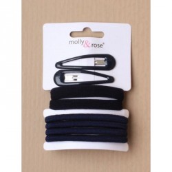 Hair Elastics - Sleepies Hair Clips - Card of 2 Navy...