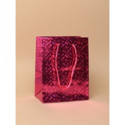 Gift Bag - Size : H14xW11xD65cm Pink holographic foil...
