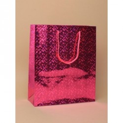 Gift Bag - Size : H215xW18xD75cm Pink holographic foil...
