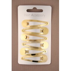 Click Clack Sleepies Hair Clips - card of 6 gilt 5cm...