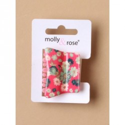 Hair Clamp - 4cm Ditsy floral printed coloured clamp In...