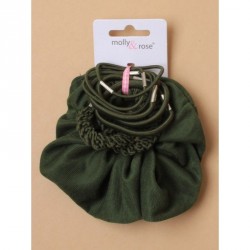 Hair Scrunchie - Hair Elastics - School set in Green 1...