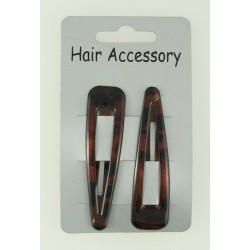 Click Clack Sleepies hair clips - card of 2 tort epoxy...