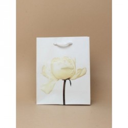 Gift Bag - Size : H15xW12xD6cm Cream petal flower printed...