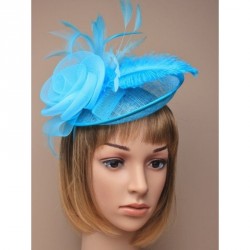 Headband -  Turquoise large net and sinamay hatinator on...