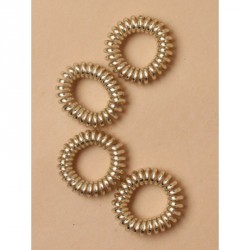 Tele-cord Hair Elastics - Card of 4 small telephone cord...