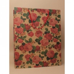 Gift Bag - Size : H42xW32xD10cm Floral print natural...