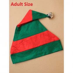 Christmas striped Elf Hat with a silver coloured bell As...