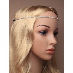 Stretch Headband -  1 Row Crystal diamante brow band on a...
