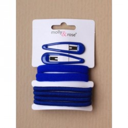 Hair Elastics - Sleepies Hair Clips - Card of 2 Royal...
