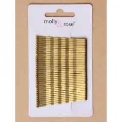 Hair Grip Slides - Card of 36 Blonde laquer 50mm Kirby Grips