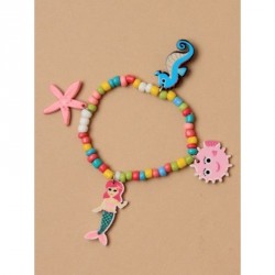 Bracelet - Childrens size pastel coloured stretch bead...