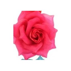 Beak Hair Clip - Delicate Fabric Rose on silv forked hair...