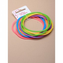 Bangles - Card of 12 bright coloured gummy bangles