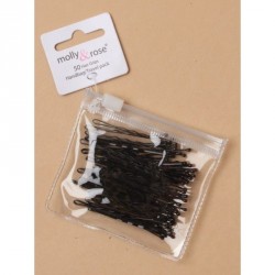Hair Grip Slides - Coin Purse - 50 black 45mm kirby grips...