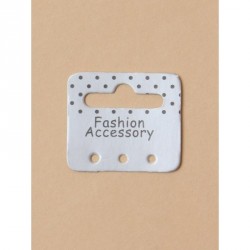 Pack of 100 Silver Fashion Accessory Cards with euro hole...