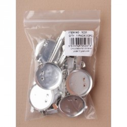 Brooch - Bag of 12 Fascinator disc fitting with clip and...