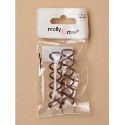 Hair Pin - Pair of Brown enamel twist in hair pins Approx...