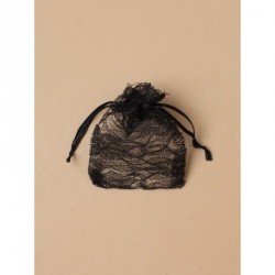 Organza Gift Bag - Size : 10 x 75cm Black lace drawstring...