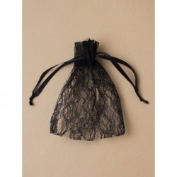 Organza Gift Bag - Size : 15 x 11cm Black lace drawstring...