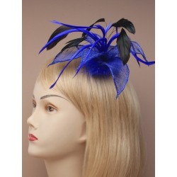 Fascinator Clip & Pin - Mesh flower and feather...