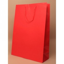 Gift Bag - Size : H36xW28xD10cm Red glossy gift bag with...