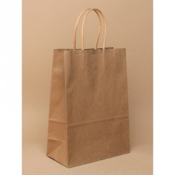 Gift Bag - Size : H22xW16xD8cmNatural brown kraft paper...