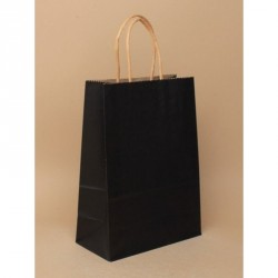 Gift Bag - Size : H22xW16xD8cm Black printed kraft paper...
