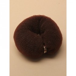 Hair Doughnut - Brown bun former with press stud 90mm